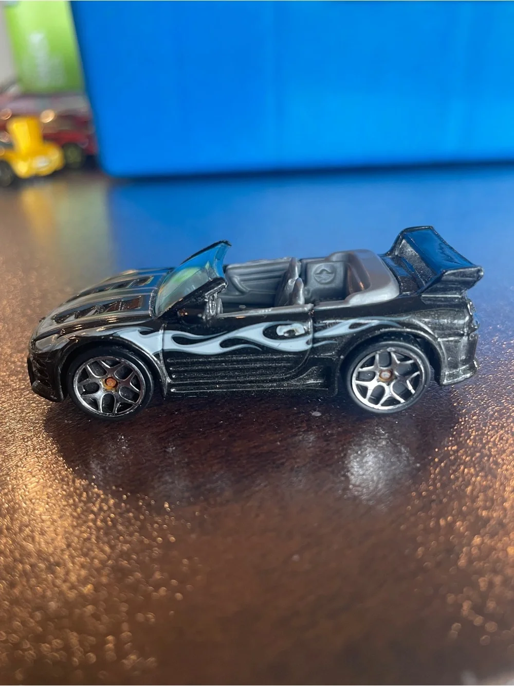 Hot Wheels 2004 Mitsubishi Eclipse Spyder Black Silver Flames Diecast 1:64